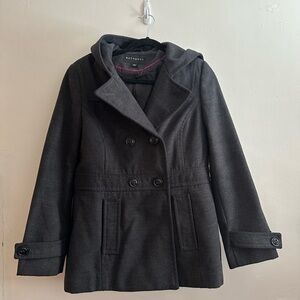 Metaphor Charcoal Double-Breasted Pea Coat